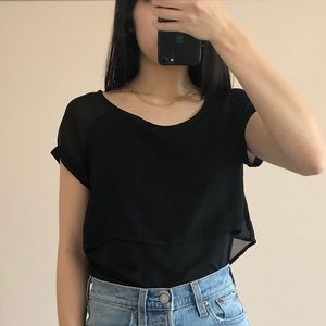 3/$20 🖤 American Eagle Black chiffon top